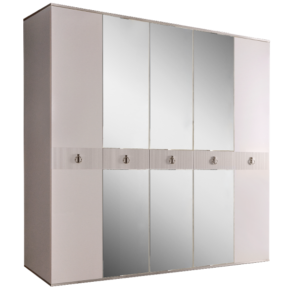 Шкаф пятидверный с зеркалами Римини Соло