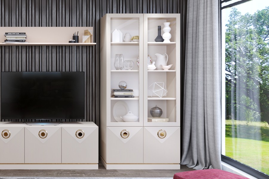 Шкаф-витрина двухдверный КАПРИ