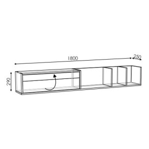 Шкаф навесной с полкой большой (мод.3) Честер