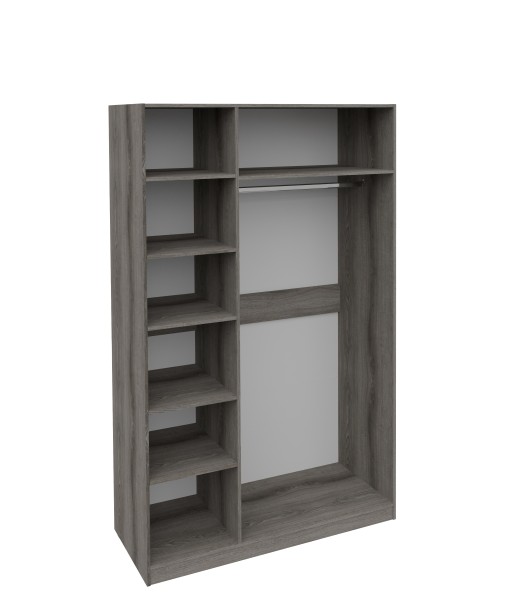 Шкаф трёхдверный с зеркалом и полками Манхеттен