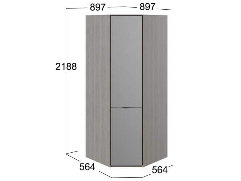 Шкаф угловой с зеркалом Либерти