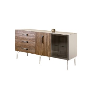 Комод для гостиной со стеклянной дверью 1600 Bogemia Wood