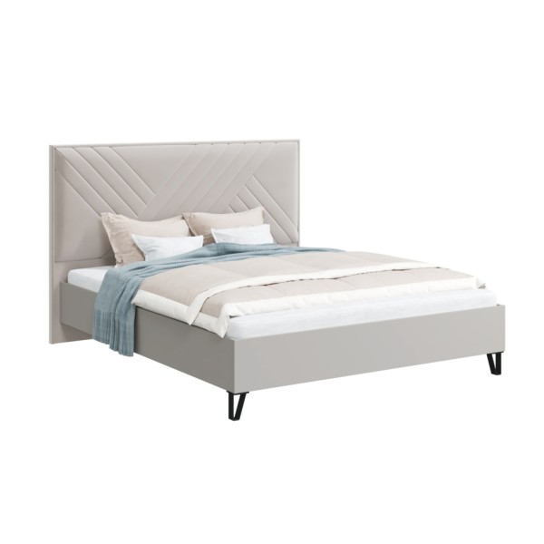 Кровать 1600 с мягким изголовьем с основанием Кашемир