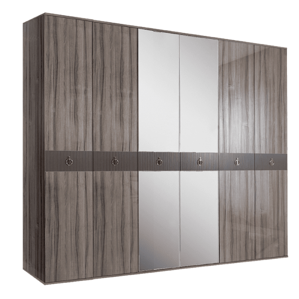Шкаф шестидверный с зеркалами Римини Соло