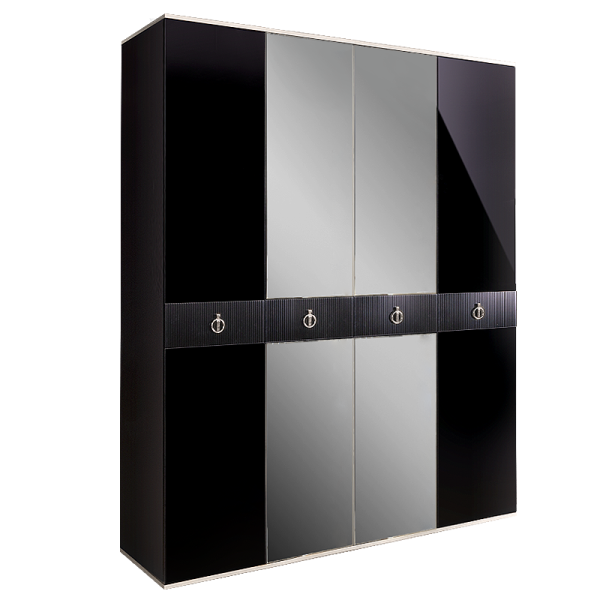Шкаф четырёхдверный с зеркалами Римини Соло